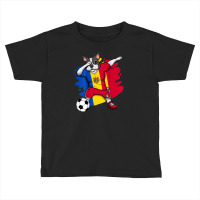 Dabbing French Bulldog Moldova Soccer Fans Jersey Football Toddler T-shirt | Artistshot