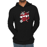 Dabbing French Bulldog Latvia Soccer Fans Jersey Football Lightweight Hoodie | Artistshot