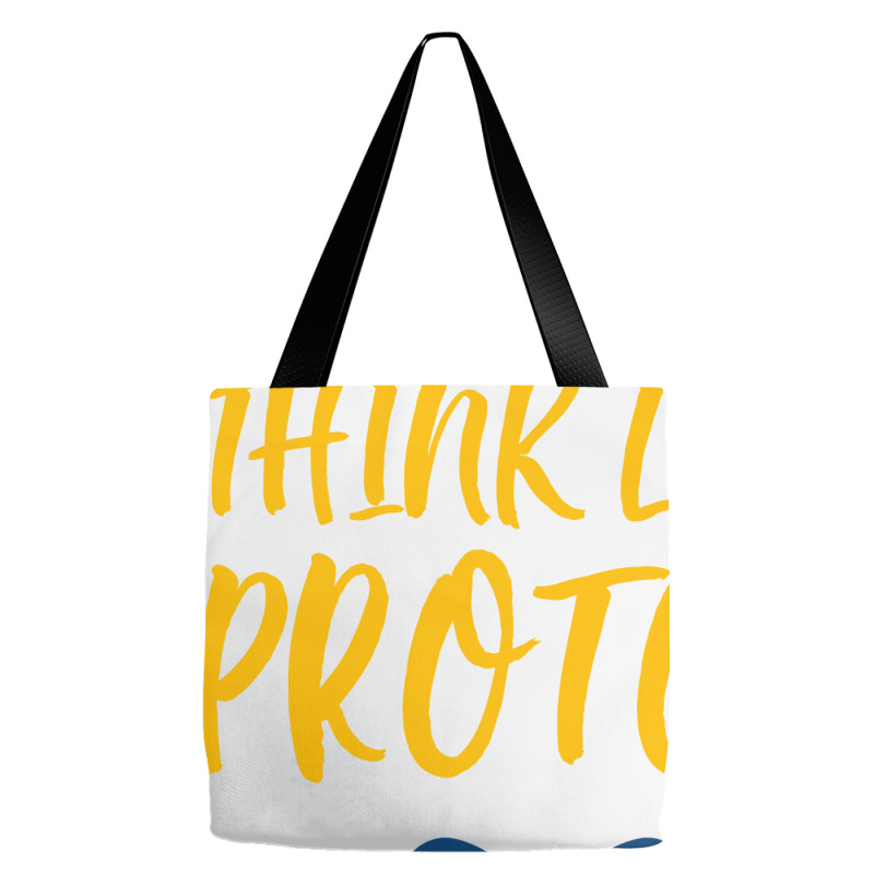 Think Like Proton And Stay Positive Tote Bags | Artistshot