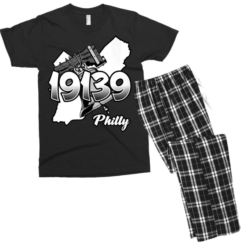 Philadelphia Silhouette With Zip Code 19139 And Liberty Bell Tank Top Men's T-shirt Pajama Set | Artistshot