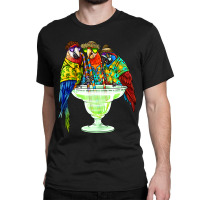 Parrots Drinking Margarita Hawaiian Vacation Birds Classic T-shirt | Artistshot