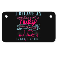 Infection Control Nurse Merch Cute Gifts Icu Nurses Motorcycle License Plate | Artistshot