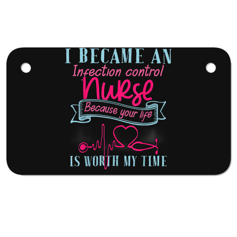 Infection Control Nurse Merch Cute Gifts Icu Nurses Motorcycle License Plate | Artistshot