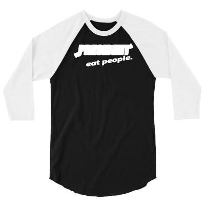 President Eat People 3/4 Sleeve Shirt Designed By K0d1r