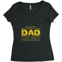 Mens Dad Gift For New Dad, Best Dad In The Galaxy Women's Triblend Scoop T-shirt | Artistshot