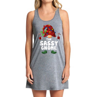 Sassy Gnome Lights Buffalo Plaid Matching Family Christmas T Shirt Tank Dress | Artistshot