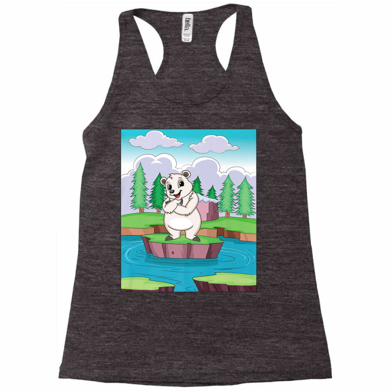 Cuddly Polar Bear On A Small Island On A Lake Premium T Shirt Racerback Tank by been | Artistshot