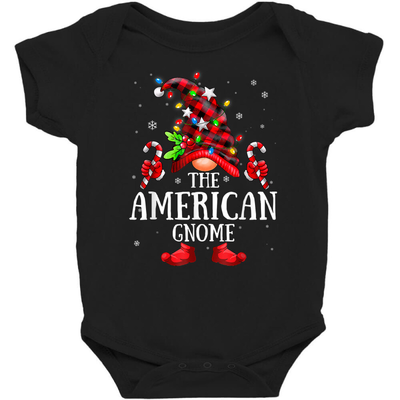 American Gnome Lights Red Plaid Matching Family Christmas T Shirt Baby Bodysuit by lejo83khanna | Artistshot