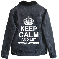 Keep Calm And Let Mark Handle It Unisex Sherpa-lined Denim Jacket | Artistshot