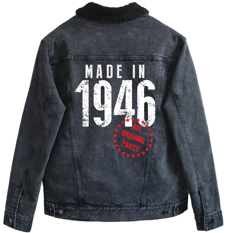 Made In 1946 All Original Parts Unisex Sherpa-lined Denim Jacket | Artistshot