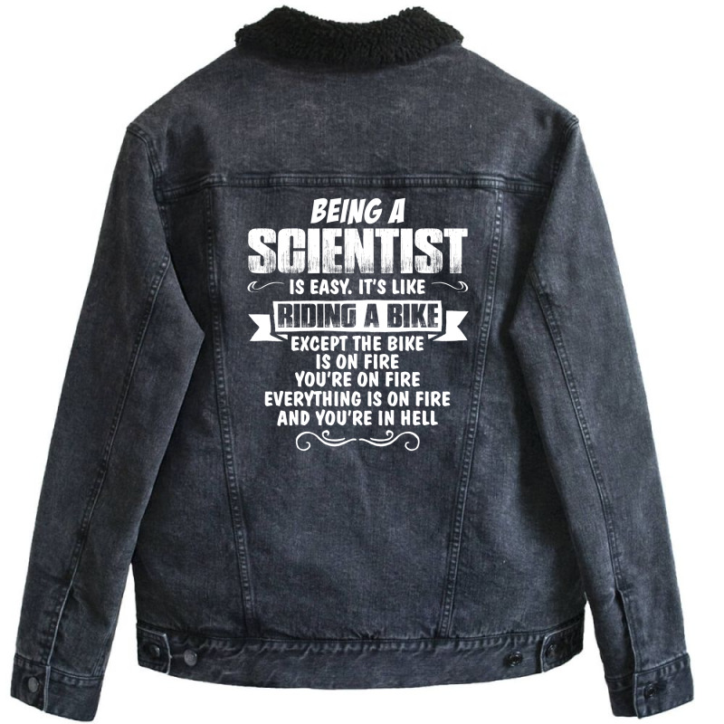 Being A Scientist Unisex Sherpa-lined Denim Jacket | Artistshot