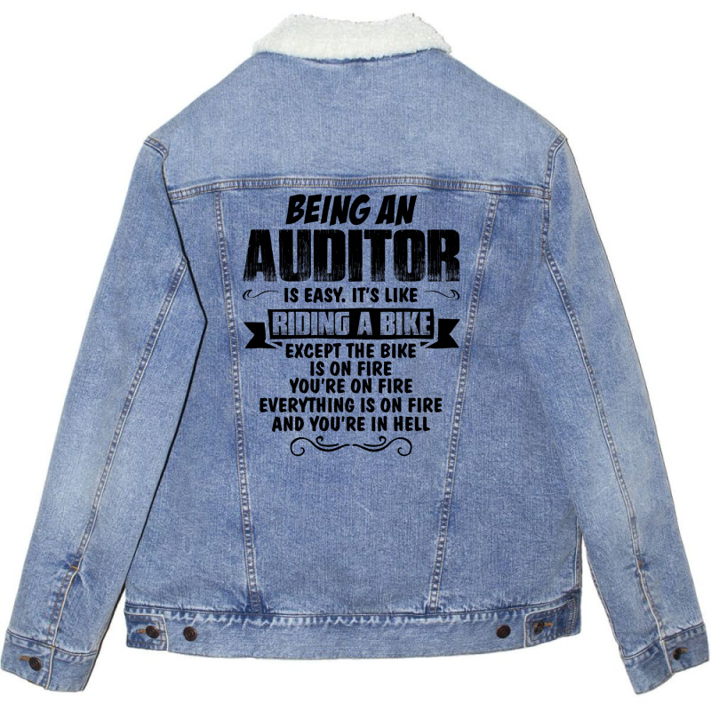 Being An Auditor Copy Unisex Sherpa-lined Denim Jacket | Artistshot