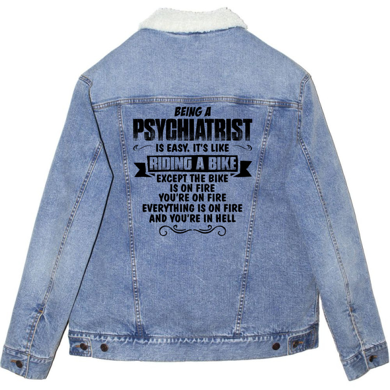 Being A Psychiatrist Copy Unisex Sherpa-lined Denim Jacket | Artistshot