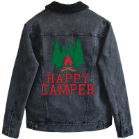 Happy Camper Unisex Sherpa-lined Denim Jacket | Artistshot