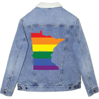 Minnesota Rainbow Flag Unisex Sherpa-lined Denim Jacket | Artistshot