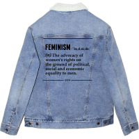 Feminism Noun Unisex Sherpa-lined Denim Jacket | Artistshot