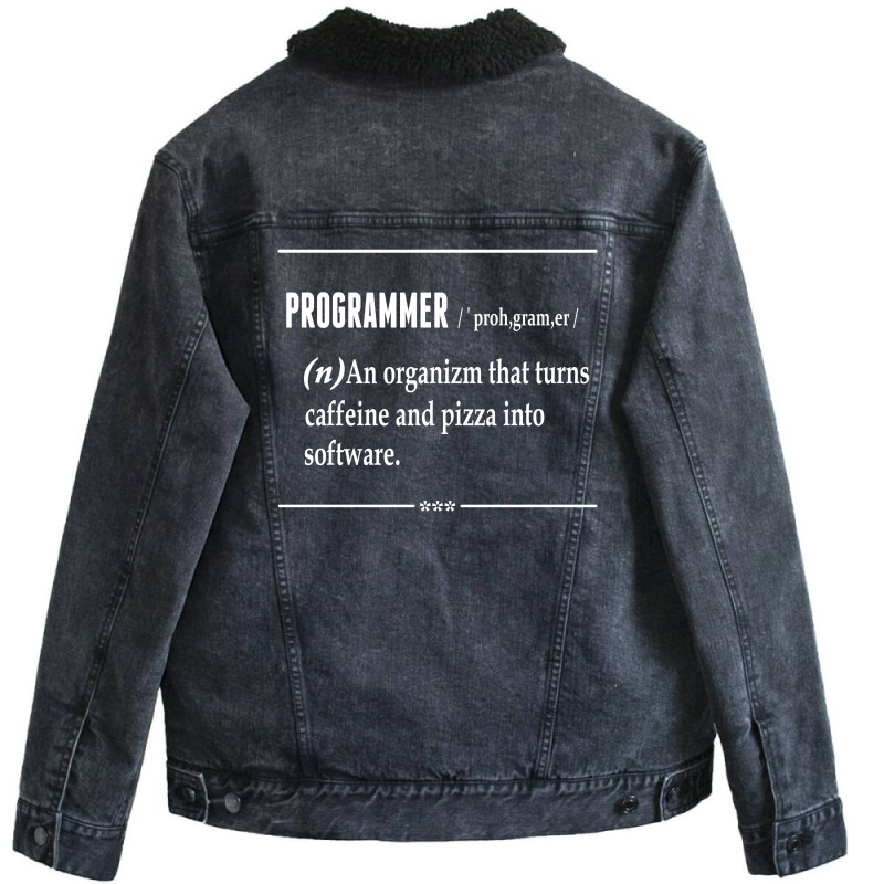 Programmer  Noun Unisex Sherpa-lined Denim Jacket | Artistshot