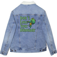 Don't Lose Your Dinosaur Unisex Sherpa-lined Denim Jacket | Artistshot