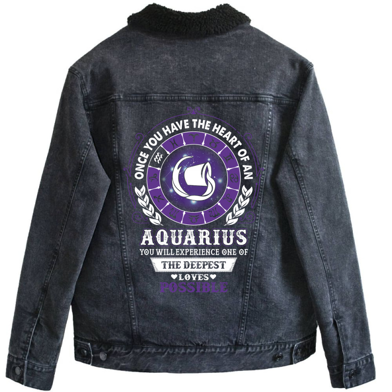 Aquarius - Deepest Loves Possible Unisex Sherpa-lined Denim Jacket | Artistshot