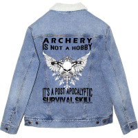 Archery Survival Skill Unisex Sherpa-lined Denim Jacket | Artistshot