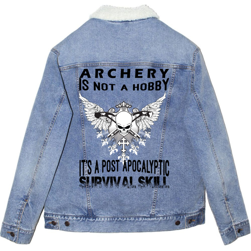 Archery Survival Skill Unisex Sherpa-lined Denim Jacket | Artistshot