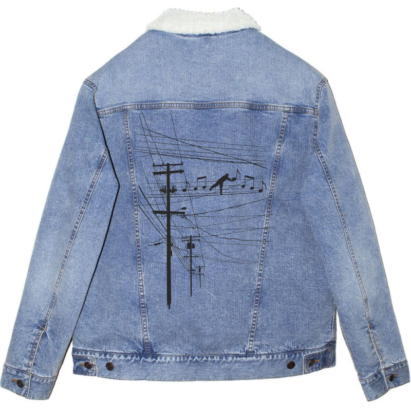 Electro Music Unisex Sherpa-lined Denim Jacket | Artistshot