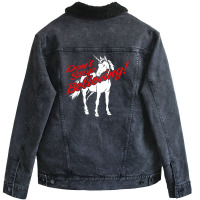 Don't Stop Believing Unicorn Unisex Sherpa-lined Denim Jacket | Artistshot