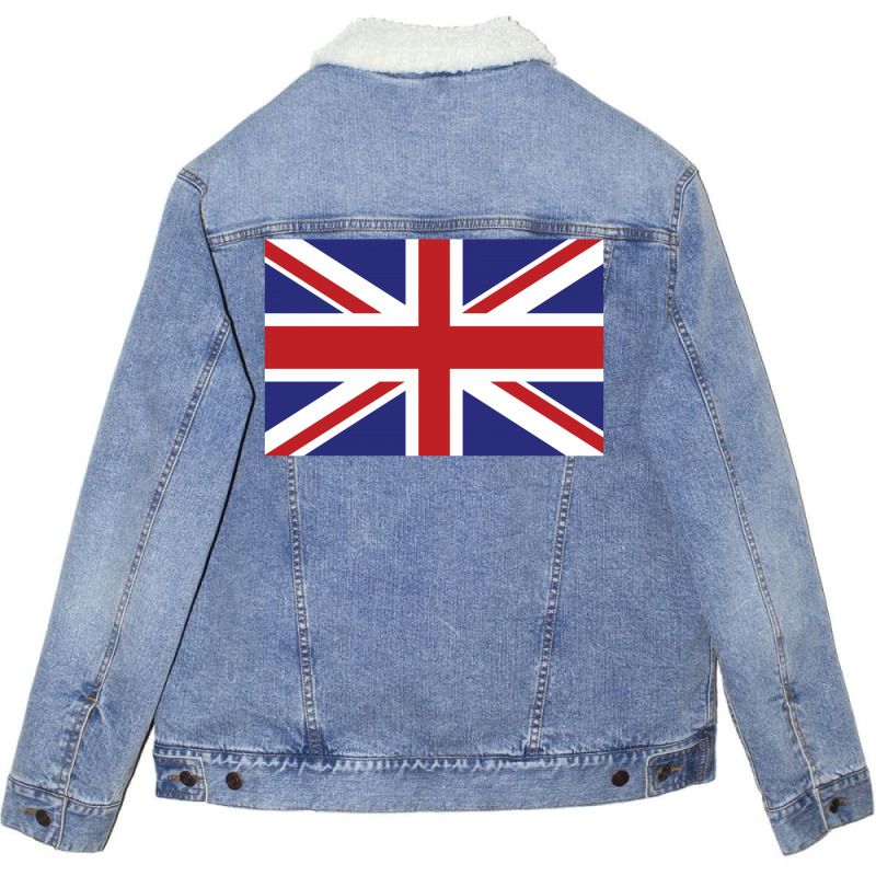 Flag Of The United Kingdom Unisex Sherpa-Lined Denim Jacket by SabriAcar | Artistshot