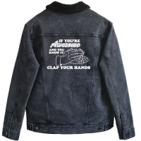 Awesome Clap Your Hand Unisex Sherpa-lined Denim Jacket | Artistshot