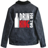 Drin King For Two Unisex Sherpa-lined Denim Jacket | Artistshot