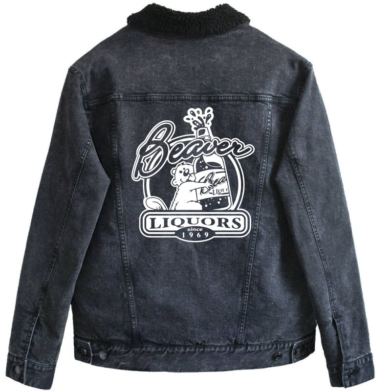 Beaver Liquors Unisex Sherpa-Lined Denim Jacket by andini | Artistshot