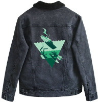 Bermuda Triangle Unisex Sherpa-lined Denim Jacket | Artistshot