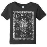 Vintage Occult Death Tarot Card Satanic Witchcraft Baby Tee | Artistshot