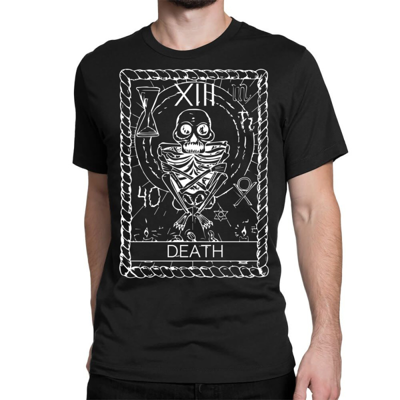 Vintage Occult Death Tarot Card Satanic Witchcraft Classic T-shirt by behindcedar22 | Artistshot