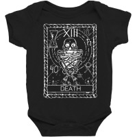 Vintage Occult Death Tarot Card Satanic Witchcraft Baby Bodysuit | Artistshot