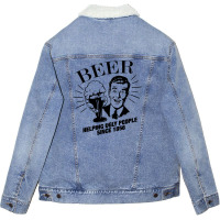 Beer Helping Ugly People Unisex Sherpa-lined Denim Jacket | Artistshot