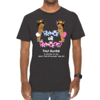 Prince Or Princess Auntie Ethnic Gender Reveal Vintage T-shirt | Artistshot