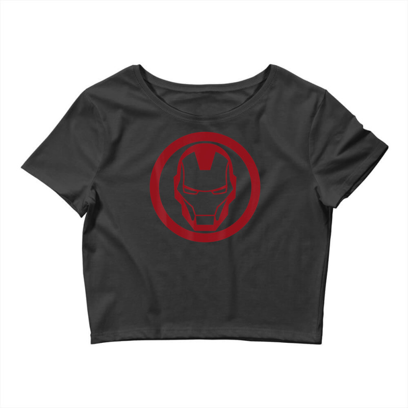 Iron Man Red Dropped Tonal Face Emblem Crop Top by lykhongduong9enev3 | Artistshot