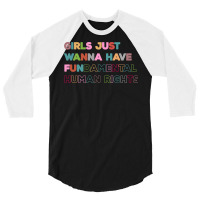 Girls Just Wanna Have Fundamental Rights Vintage 3/4 Sleeve Shirt | Artistshot