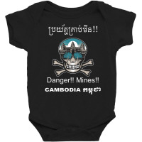 Danger!! Mines!! Cambodian Khmer Bouge Landmine Awareness Premium T Sh Baby Bodysuit | Artistshot