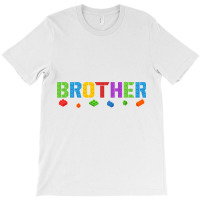 Brother Funny Blocks Master Builder Brick Builder Birthday Long Sleeve T-shirt | Artistshot