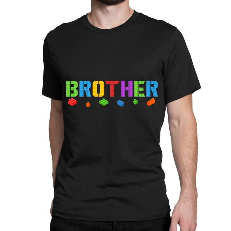 Brother Funny Blocks Master Builder Brick Builder Birthday Long Sleeve Classic T-shirt | Artistshot