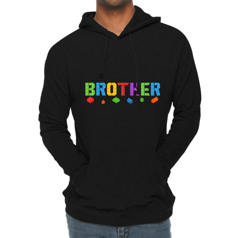 Brother Funny Blocks Master Builder Brick Builder Birthday Long Sleeve Lightweight Hoodie | Artistshot