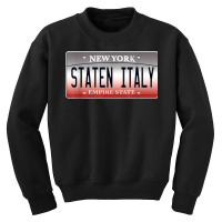 Funny Staten Italy Island Ny New York Italian Flag American T Shirt Youth Sweatshirt | Artistshot