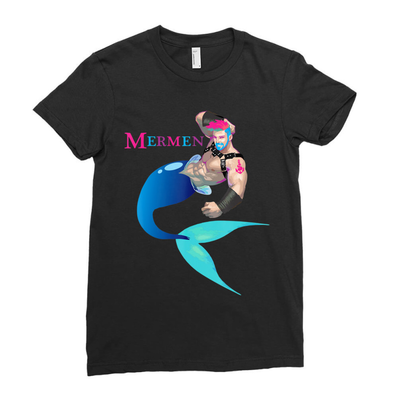 Merman Gay Cruise T-shirts Beaches Boats And Bros Ladies Fitted T-Shirt by degreesgunner | Artistshot