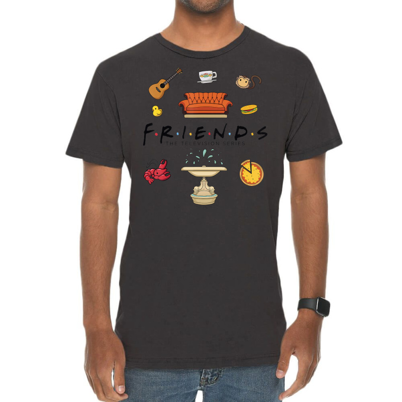 Friends Chibi Doodles Vintage T-Shirt by mckeebeckett3l9yxd | Artistshot