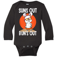 Sun's Out Bun's Out Funny Cool Bunny Long Sleeve Baby Bodysuit | Artistshot