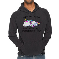 I Just Need To Be Dramatic Lazy Unicorn Vintage Hoodie | Artistshot