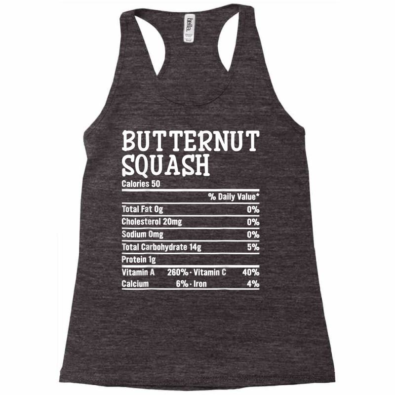 Thanksgiving Christmas Food Facts Butternut Squash Nutrition T Shirt Racerback Tank by dorman | Artistshot