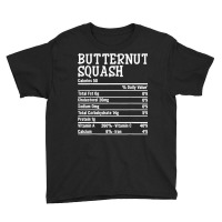 Thanksgiving Christmas Food Facts Butternut Squash Nutrition T Shirt Youth Tee | Artistshot